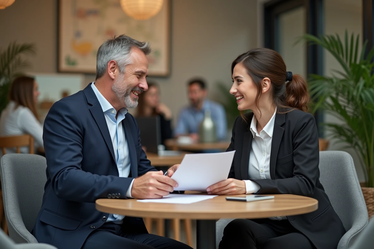 Consultant et femme d